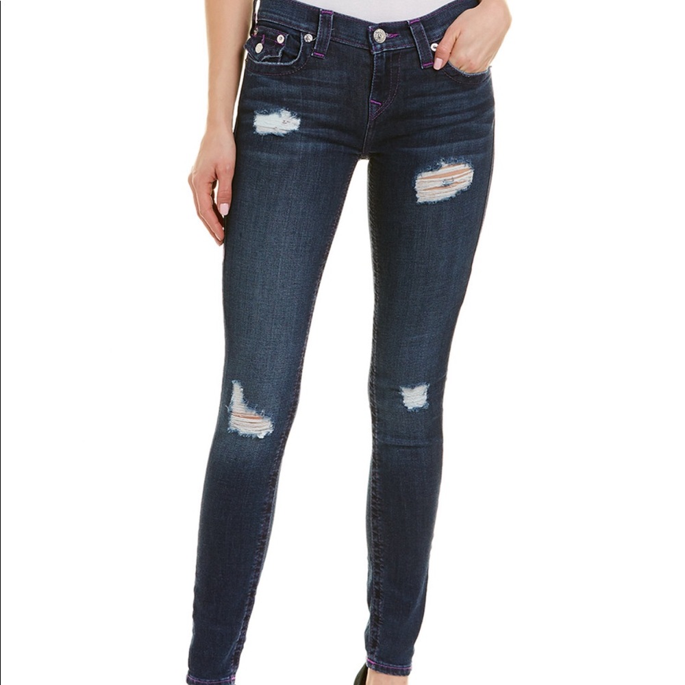 True Religion night light supper skinny leg